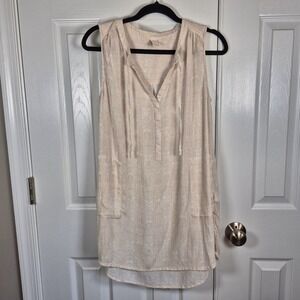 Prana‎ sleeveless top with pockets cream ivory women's medium